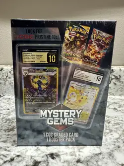 Pokemon Mystery Gems Box 1 CGC Graded Card & 1 Booster Pack! Sealed! 💎 - Image 2
