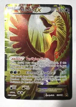 Pokemon TCG Ho-Oh EX Full Art 121/122 Rare Ultra XY Breakpoint Holo Card 2016 - Image 1
