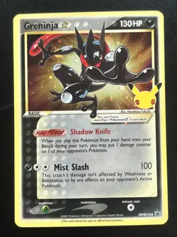 Pokemon TCG Greninja Gold Star SWSH144 Sword & Shield Promo Cards Holo Near Mint - Image 1