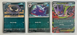 Mega Gengar EX - 056/094 Near Mint & Gastly and Haunter Cards - Image 1
