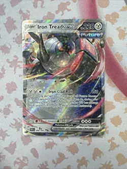 Iron Treads ex 066/091 Paldean Fates Ultra Rare Holo Pokemon Card NM - Image 1