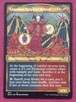 Magic The Gathering DOMINARIA UNITED LAGOMOS HAND OF HATRED black/red card MTG - Image 1