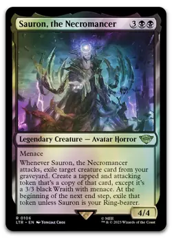 Sauron, the Necromancer #106 (Foil) (NM) Lord of the Rings LTR Magic MTG - Image 1