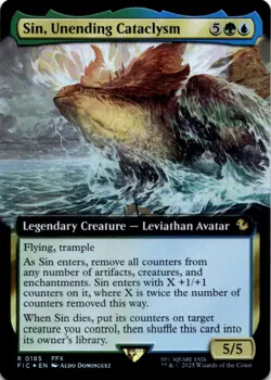 MTG Sin, Unending Cataclysm (Extended Art) Foil NM Commander: FIN Magic - Image 1