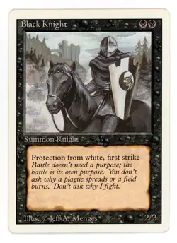 Black Knight Unlimited Magic the Gathering Uncommon LP MTG - Image 1