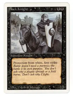 Black Knight Unlimited Magic the Gathering Uncommon LP MTG - Image 1