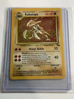 Pokemon TCG Kabutops Fossil 9/62 Holo Rare Card LP Vintage WOTC - Image 4