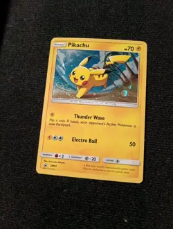 Pikachu SM81 Sun & Moon Black Star Promo Holo Pokemon Card NM - Image 1