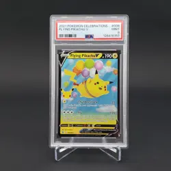 2021 POKEMON CELEBRATIONS #006 FLYING PIKACHU V FULL ART PSA 9 MINT FRESH SLAB - Image 1