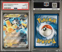 Pokemon TCG Iron Hands Ex Paradox Rift 070/182 PSA 10 Gem Mint - Image 3