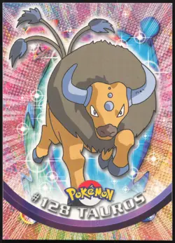 Carte Pokemon Tauros #128 TOPPS Serie 2 Francais - Image 1