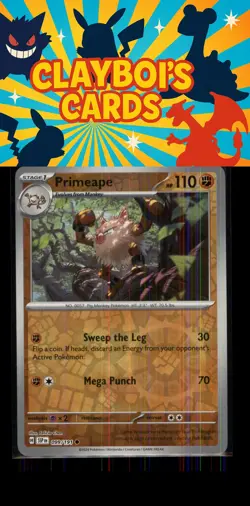 Primeape SV08: Surging Sparks Pokemon 099/191 Reverse Holo Common NM+ - Image 1