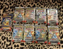 (Lot of 8) New I Pokemon Prismatic Evolution Packs Sealed! 1 surging sparks new - Image 1