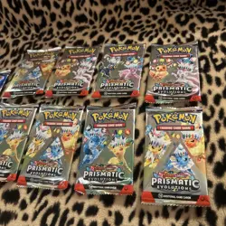 (Lot of 8) New I Pokemon Prismatic Evolution Packs Sealed! 1 surging sparks new - Image 2