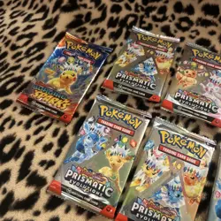 (Lot of 8) New I Pokemon Prismatic Evolution Packs Sealed! 1 surging sparks new - Image 3