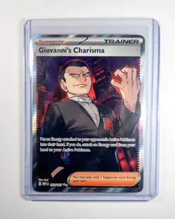 Giovanni's Charisma 197/165 SR FULL ART SV: Scarlet & Violet 151 Pokemon MINT - Image 1