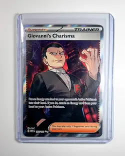 Giovanni's Charisma 197/165 SR FULL ART SV: Scarlet & Violet 151 Pokemon MINT - Image 2