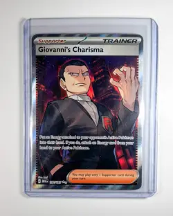Giovanni's Charisma 197/165 SR FULL ART SV: Scarlet & Violet 151 Pokemon MINT - Image 3