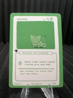 Onion (Bulbasaur) 7/25 - 1st Edition Pokederp First Print Fan Art - Pokemon - Image 1