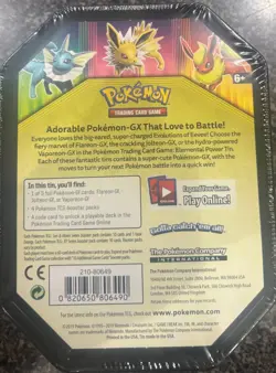 Pokemon TCG: Elemental Power Tin Flareon and Vaporeon GX + 8 Packs (NEW SEALED) 820650806490 - Image 2