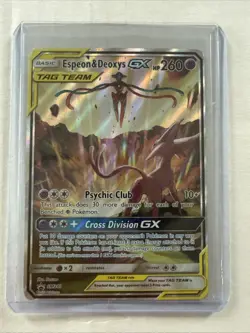 Espeon Deoxys GX Tag Team SM240 Pokemon Promo Full Art Holo Rare English NM - Image 1