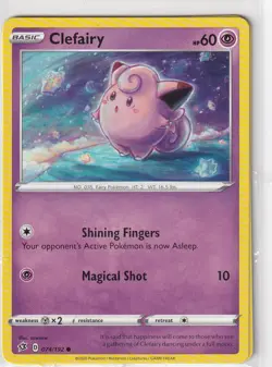 Pokemon Karte SWSH02 Clash der Rebellen Nr. 74/192 Clefairy englisch - Image 1