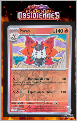 Carte Pokemon Pyrax 041/197 Reverse EV3 Ecarlate Violet Flammes Obsidiennes - Image 1