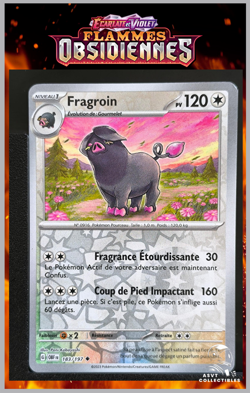 Carte Pokemon Fragroin 183/197 Reverse EV3 Ecarlate Violet Flammes Obsidiennes - Image 1