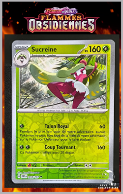 Carte Pokemon Sucreine 018/197 Reverse EV3 Ecarlate Violet Flammes Obsidiennes - Image 1
