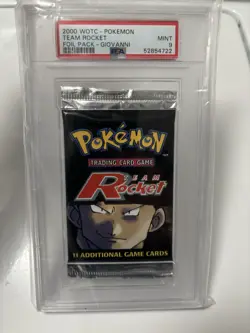 PSA 9 MINT Team Rocket SEALED Booster Pack (Giovanni Art) Pokemon - Image 1
