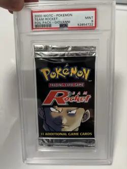 PSA 9 MINT Team Rocket SEALED Booster Pack (Giovanni Art) Pokemon - Image 2
