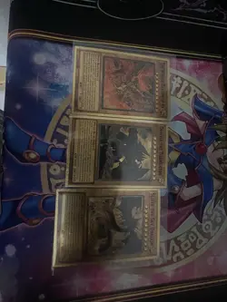 Yugioh Egyptian God Alternate Art GOLD Holo Anime Custom, Slifer, Ra, Obelisk - Image 1