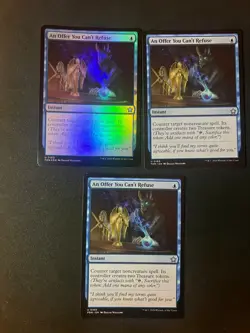 An Offer You Can't Refuse X3 [Foundations 2 Regular 1 FOIL] Magic MTG Cards LP - Image 1