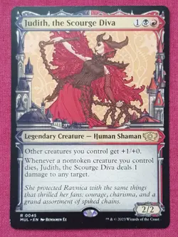 Magic The Gathering MULTIVERSE LEGENDS JUDITH SCOURGE DIVA black/red card MTG - Image 1
