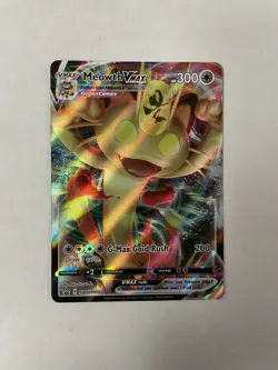 Meowth VMAX SWSH005 Pokemon TCG Card Full Art Promo - Image 1