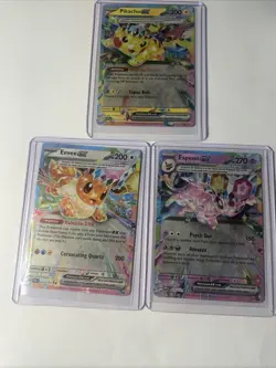 Prismatic Pokemon Card Lot - Pikachu ex, Eevee ex, Espeon ex - Holo Ultra Rares - Image 1