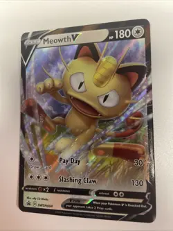 Meowth V SWSH004 SWSH: Sword & Shield Promo Card LP Free Shipping - Image 1