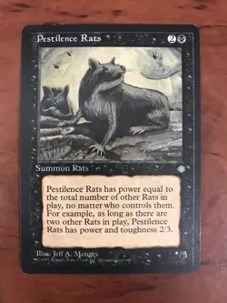 Pestilence Rats MTG Magic the Gathering Card NM Near Mint Ice Age - Image 1