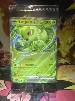 Sprigatito EX 087 SEALED Pokemon Scarlet & Violet Black Star Promo Rare Card NM - Image 1