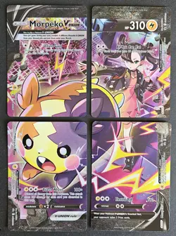 Morpeko V-Union SWSH288 Full Art Promo Rare Set Marnie Pokemon Card x4 NM - Image 1