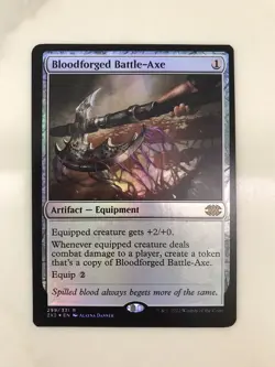 Bloodforged Battle-Axe Foil MTG Magic the Gathering Card NM Mint Masters 2X2 - Image 1