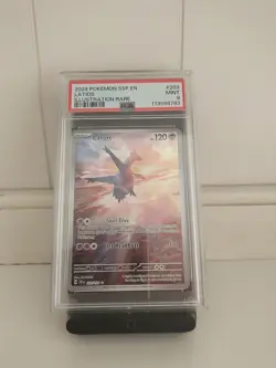 2024 Pokemon SSP En-Surging Sparks Latios Illustration Rare Card 203/191 PSA 9 - Image 1