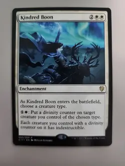 MTG Kindred Boon Commander 2017 005/309 Regular Rare - Image 1