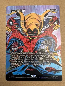 Magic The Gathering MTG Spider-man foil M 0021 SAW IN HALF - Image 1