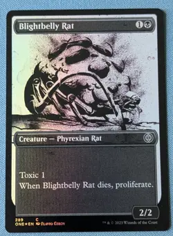 MTG Blightbelly Rat (435/530) Phyrexia All Will Be One NM FOIL - Image 1