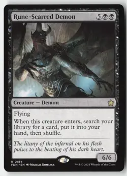 MTG - Rune-Scarred Demon R Foundations 184 LP-NM - Image 1