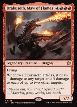Drakuseth, Maw of Flames Foil - Foundations MTG-NM - Image 1