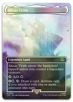 Minas Tirith (0420) (Borderless) #420 (Foil) LP Lord of the Rings LTR Magic MTG - Image 1