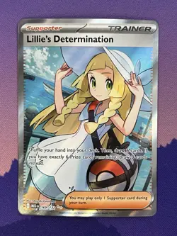 Lillie's Determination 169/132 Holo Trainer Pokemon TCG ME01 Mega Evolution - Image 1
