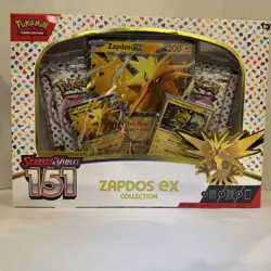 Pokemon TCG Scarlet & Violet 151 Zapdos EX Collection Box Free Shipping - Image 1